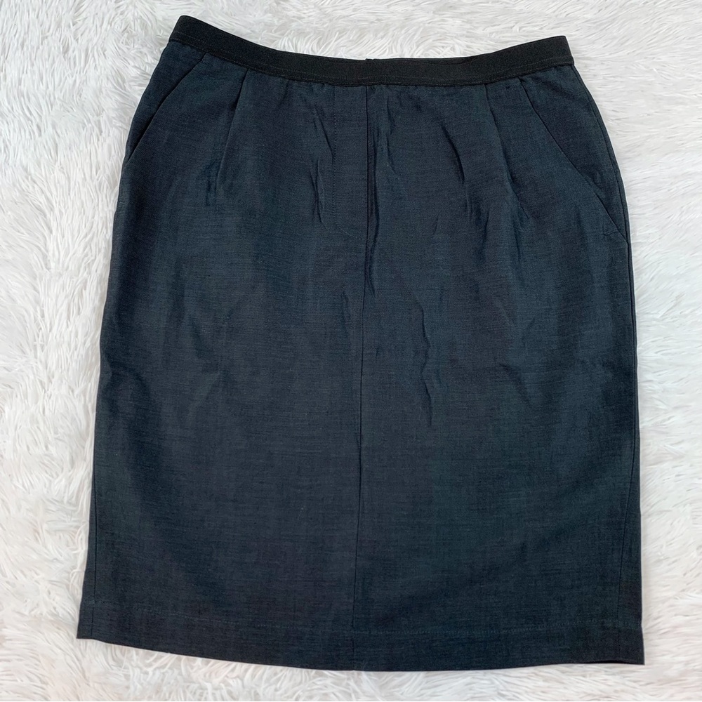 Humanoid women's twill pencil skirt‎ in carbon gray workwear pockets